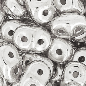SuperDuo 2,5x5 mm Silver Plated x10g