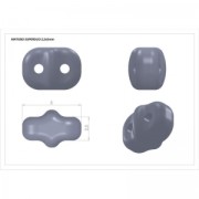 SuperDuo 2,5 x 5 mm - Plateado en plata x 5 g
