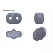 SuperDuo 2,5 x 5 mm - Plateado en plata x 5 g