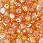 Cuentas redondas 4 mm Crystal Orange Rainbow x50