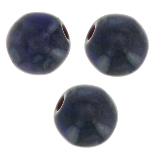 Cuentas redondas 4 mm Dark Sapphire Travertin x50