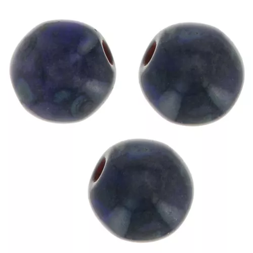 Cuentas redondas 4 mm Dark Sapphire Travertin x50