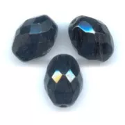 Aceitunas facetadas 11x8 mm Jet x20