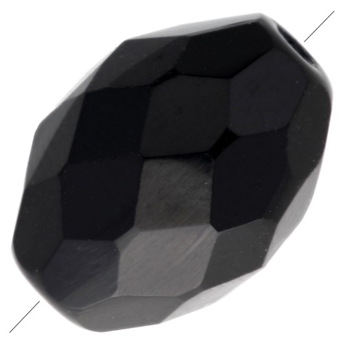 Aceitunas facetadas 11x8 mm Jet x20