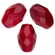Cuenta con forma de oliva facetada de 11 x 8 mm - Siam x20