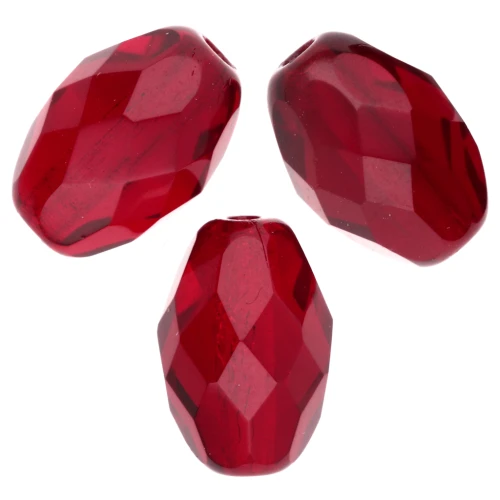 Cuenta con forma de oliva facetada de 11 x 8 mm - Siam x20