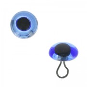 Ojo animal de vidrio para coser 8 mm Azul x1