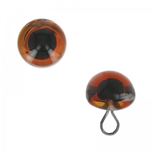 Ojo animal de vidrio para coser 8 mm Marrón x1
