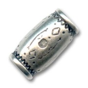 Tubo metal plateado envejecido 18x9 mm x1