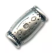 Tubo metal plateado envejecido 18x9 mm x1