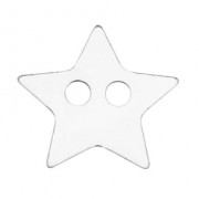 Colgante doble agujeros estrella a grabar 15 mm de Plata 925 x1|raw }}
