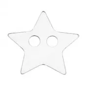 Colgante doble agujeros estrella a grabar 15 mm de Plata 925 x1