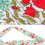 Cinta cortada al bies Liberty Poppy and Daisy Nude x 1m|raw }}