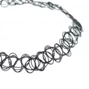 Collar Stretch Tattoo tamaño pequeño 12 mm Negro x1