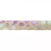 Cordón de cuero doble imitación ante imitación pescado 5 mm Mint/Lilas x 50