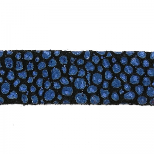 Cordón de cuero doble imitation poisson 10 mm Azul myalico x 50cm