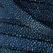 Cordón de cuero doble imitation poisson 10 mm Azul myalico x 50cm