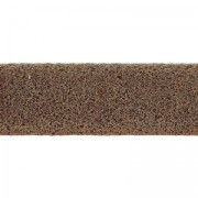 Cordón de cuero doble imitación ante irisado 10 mm Marrón x 50cm