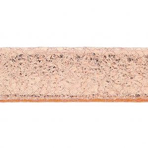 Cordón de cuero doble imitación ante myalizado agriyado 10 mm Pink Gold x 50cm