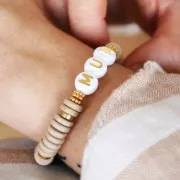 Arandelas de ceramica 8.5 mm Azul gris mat x20