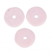 Cuentas arandalas Heishi cerámica 8,5 mm Malva claro mate x20