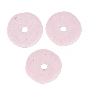 Cuentas arandalas Heishi cerámica 8,5 mm Malva claro mate x20