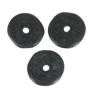 Cuentas arandalas Heishi 8.5 mm Negro mate x20