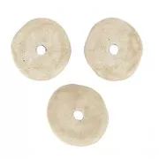 Cuentas arandalas Heishi cerámica 8,5 mm Arena mate x20