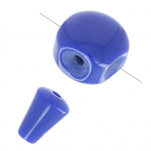 Conjunto de cuentas Gurú 15 y 11 mm azul oscuro x1