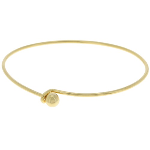 Pulsera con cierre de rosca 61x45 mm dorada con oro fino x1