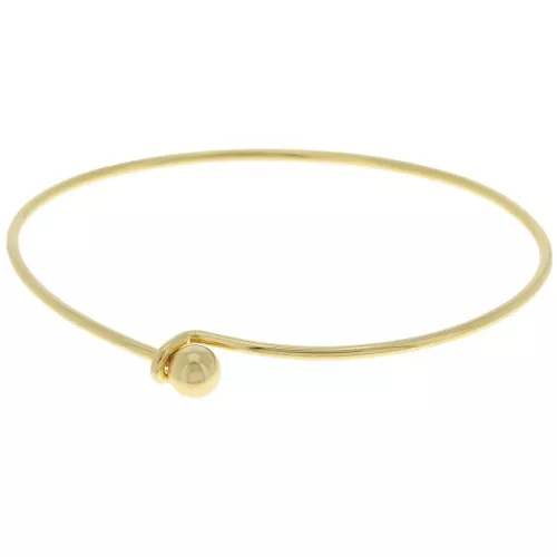 Pulsera con cierre de rosca 61x45 mm dorada con oro fino x1