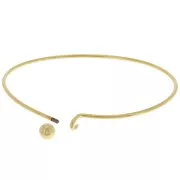 Pulsera con cierre de rosca 61x45 mm dorada con oro fino x1
