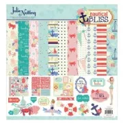 Kit cardstock y stickers Julie Nutting Scrapbooking 30.5x30.5 cm Nautical Bliss