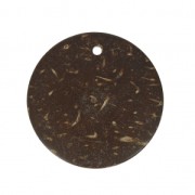 Colgantes redondos de coco 30 mm Marrón x4|raw }}