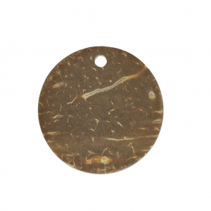 Colgantes redondos de coco 23 mm Marrón x5