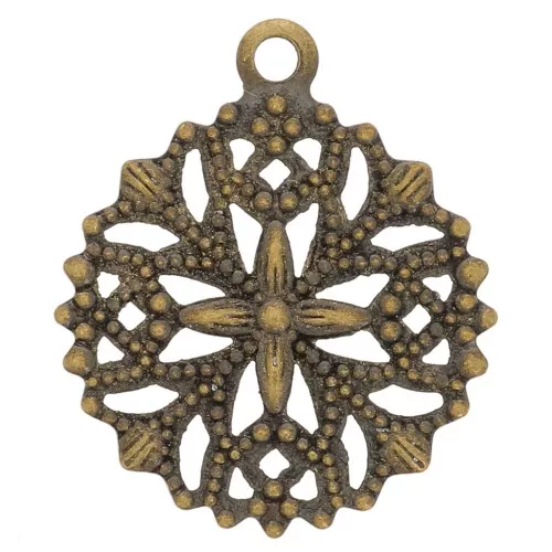 Dijes filigrana color bronce 15 mm x5