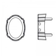 Engaste PureCrystal 4122 Oval Rivoli 8x6 mm Rodiado