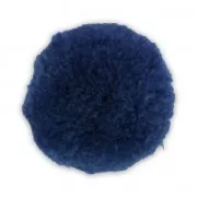 Pompón redondo sintético 3 cm Azul Oscuro x1