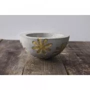 Copos de metal decorativo dorado x1g