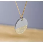 Copos de metal decorativo dorado x1g