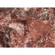 Copos de metal decorativo rojizo x1g