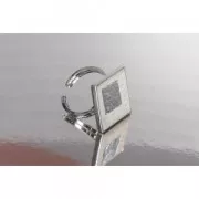 Copos de metal decorativo plateado x1g