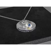 Copos de metal decorativo plateado x1g