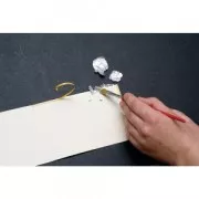 Copos de metal decorativo plateado x1g