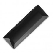 Cabuchón sintético baguette 30x10 mm Jet x1|raw }}