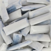 Cabuchón sintético baguette 30x10 mm imitación marfil Light Blue x1