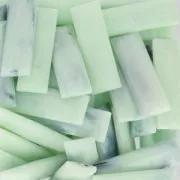 Cabuchón sintético baguette 30x10 mm imitación marfil Mint x1