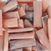 Cabuchón sintético baguette 30x10 mm imitación marfil Rose x1