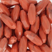 Oliva sintética facetada 24x10 mm imitación marfil Coral x1