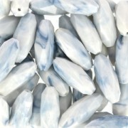 Oliva sintética facetada 24x10 mm imitación marfil Light Blue x1